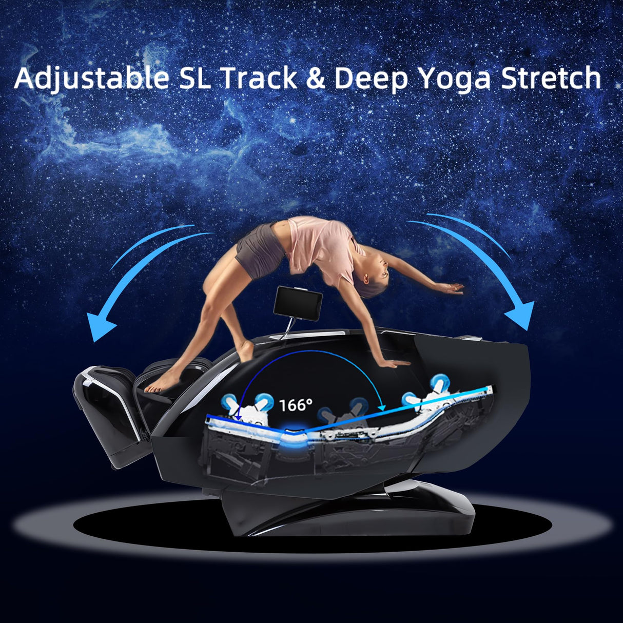 A860 Full Body 4D Massage Chair-Health Detection,Dual-Core System, 125°-166° i-Open Flexible Rail,Top Grain Genuine Cowhide,Customizable Programs,APP Control, AI Voice Control, 20+5 Modes(Deep Black) Alfine