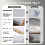 OPENAIRCOMFORT Premium Elegant Gray/Tawny 16.5" 2-Piece w/ 3" Fade-Proof Cushion, All-Weather Wicker Indoor/Outdoor Ottomans, PE Rattan Side Table & Footstools, Footrest, Ideal for Patio. OPENAIRCOMFORT