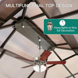 Petyee 10'x12' Hardtop Gazebo, Outdoor Polycarbonate Double Roof Canopy, Aluminum Frame Permanent Pavilion with Curtains and Netting, Sunshade for Garden, Patio, Lawns (10x12ft) Petyee