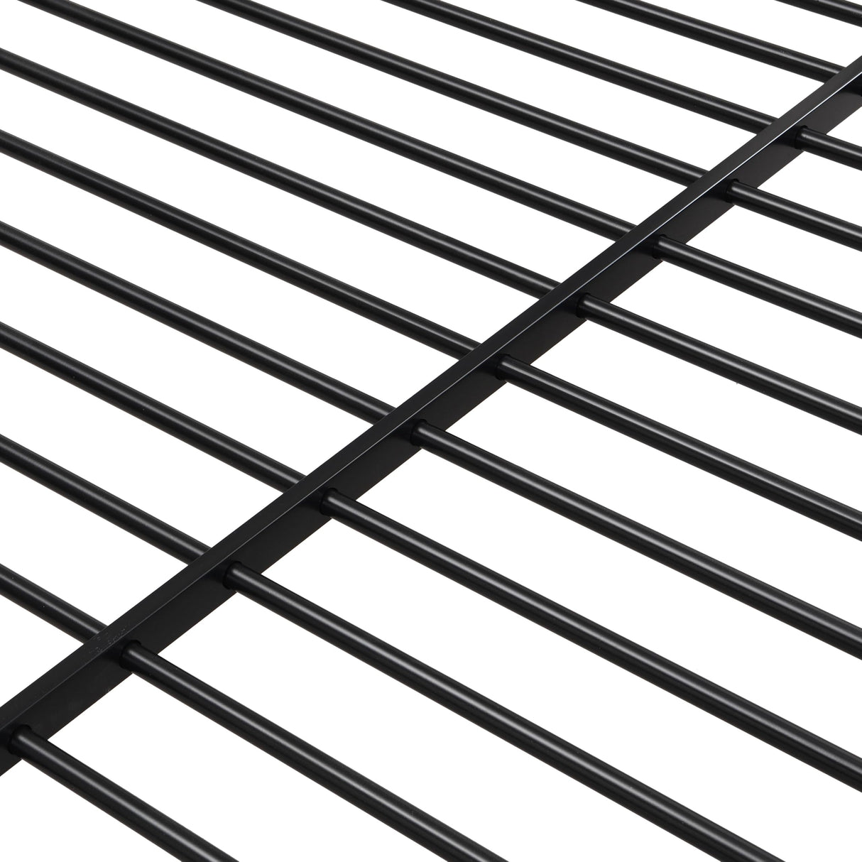 Zyerch Twin Over Full Bunk Bed with Trundle, Metal Bed Frame Bunkbeds Twin Over Full for Kids Adults with 2 Ladders & Guardrail, Noise Free Easy to Assemble, Black Zyerch