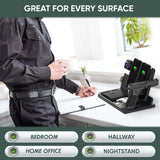 BARVA Adaptive Wood Gun Rack 2 Phone Docking Charging Station Gifts for Men Dad Birthday Ideas Nightstand Organizer Charging Dock Watch Charging Stand Wallet Key Gadget Device Bedroom Bedside Holder BarvA