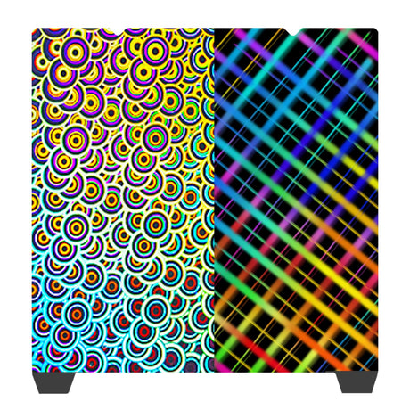 Wefuit Smooth Kaleidoscope+Skynet Pattern Build Plate for Creality K1/ K1C/Ender 3 S1/Ender 5 S1/Ender 3 S1 Pro/Ender 3 V3 KE/Ender 3 V3 SE,235x235mm Flexible Spring Steel Plate 3D Printer Platform Wefuit