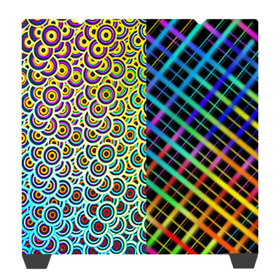 Wefuit Smooth Kaleidoscope+Skynet Pattern Build Plate for Creality K1/ K1C/Ender 3 S1/Ender 5 S1/Ender 3 S1 Pro/Ender 3 V3 KE/Ender 3 V3 SE,235x235mm Flexible Spring Steel Plate 3D Printer Platform