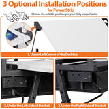 SUPER DEAL Adjustable Drafting Table Set with Charging Station, Tilting Drawing Desk Artist Desk with Stool Multifunctional Art Craft Workstation with 2 Storage Drawers, White SUPER DEAL