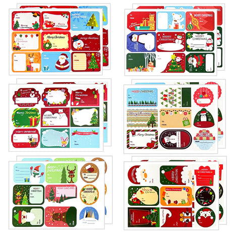Christmas Stickers Labels,108Pcs Christmas Tags Labels Christmas Name Gift Labels Xmas Gift Tag Stickers Christma Labels Stickers Christmas Self-Adhesive Stickers for Present Ccswybf