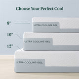 ZINUS 8 Inch Ultra Cooling Gel Memory Foam Mattress, Full, Cool-to-Touch Soft Knit Cover, Pressure Relieving, CertiPUR-US Certified, Mattress in A Box, All-New, Made in USA ZINUS