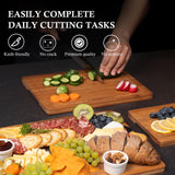 Empune Bamboo Cutting Board Set, Wood Cutting Boards for Kitchen with Holder Wooden Chopping Board for Meal Prep & Serving Empune