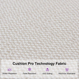 PURPLE LEAF 9 Pieces Outdoor Dining Set All Weather Wicker Patio Dining Set with Square Aluminum Table and Modern Armrest Dining Chairs for Garden Deck Backyard Kitchen, Teak PURPLE LEAF