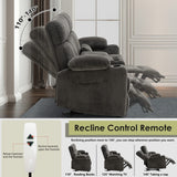Consofa Power Reclining Sofa Set, 2 Pieces Reclining Living Room Set, Power Reclining Sofa and Loveseat Set, Recliner Sofa Set with Massage/Storage/Cup Houlder/USB Port for Living Room Consofa