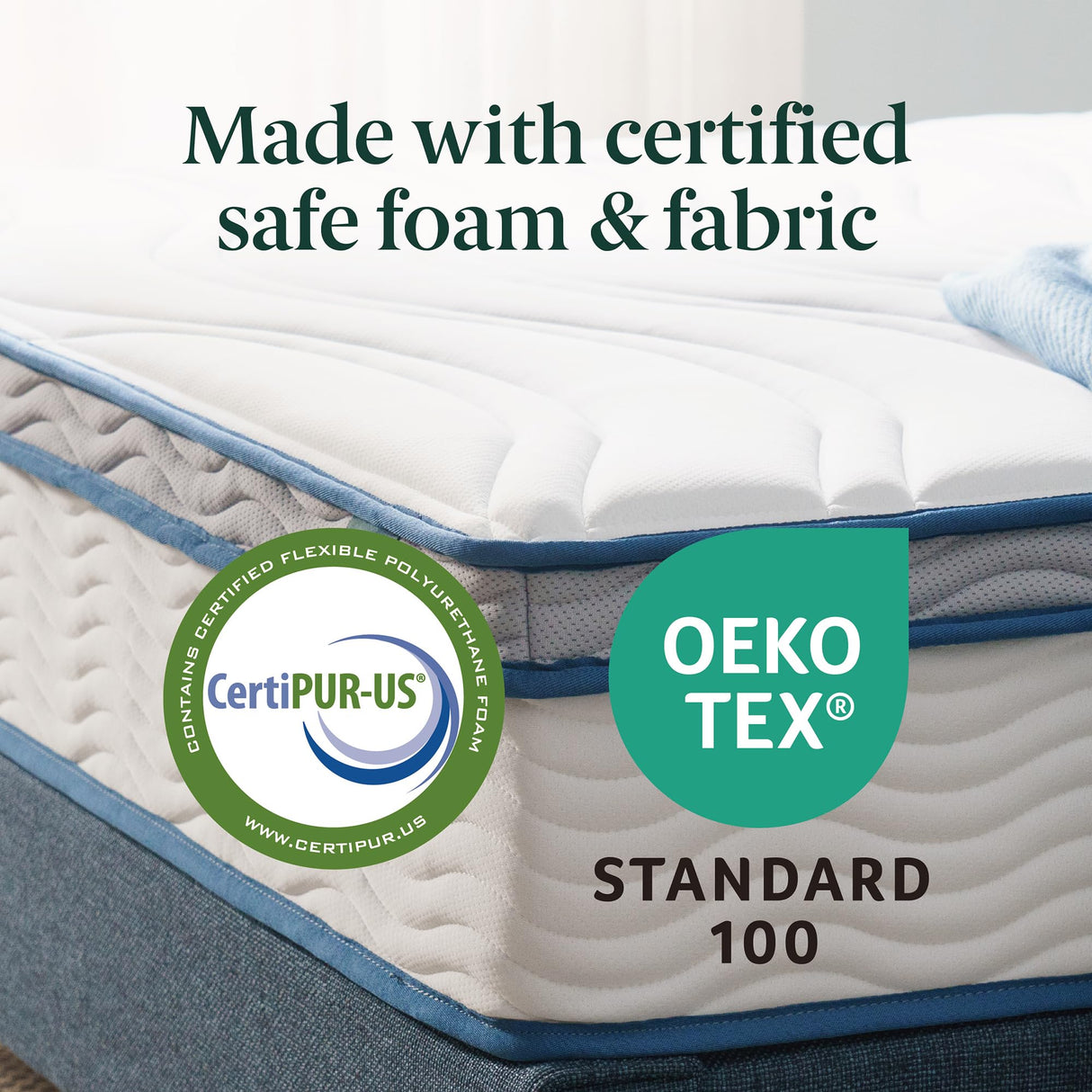 ZINUS 8 Inch Spring Sensation Hybrid Mattress [New Version], Full, Fiberglass Free, Medium Firmness, Durable Support, Certified Safe Foams & Fabric, Mattress in A Box ZINUS