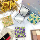 FILASLFT Diamond Art Mirror, 4 Pcs Diamond Painting Mirror, Flower Diamond Painting Compact Mirror, Portable Magnifying Folding Purse Mirror FILASLFT