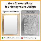 Black Medicine Cabinets for Bathroom with Mirror:20x26 Inch Small Mirrored Vanity Storage with Adjustable Shelves-Surface or Recessed Wall Mount-Matte Black Frame MemoCastle