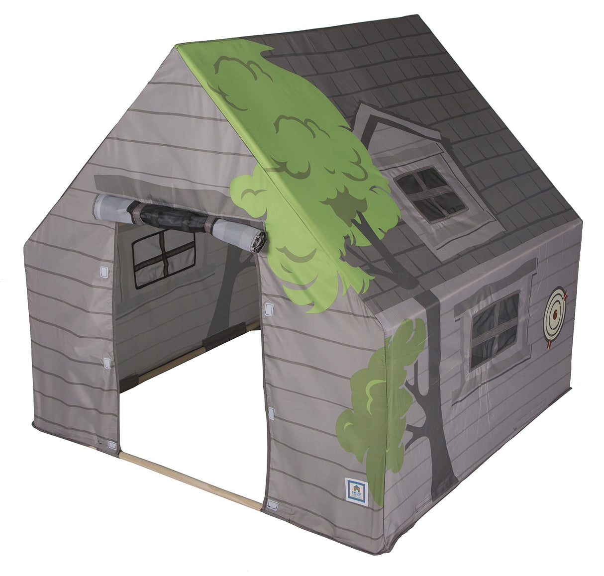 Pacific Play Tents 69790 Kids Tree House Hide-Away Wood Pole Frame Playhouse, 43" x 43" x 45", Green Pacific Play Tents