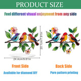 Eiflow Tabletop Special Diamond Art Kit Bird, Stand Up Diamonds Painting Kit for Adults Spring, DIY Acrylic Diamond Desk Placement Board Ornament Eiflow