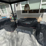 Turtle Life Patio Furniture Sets Cover, Heavy Duty Square Durable Waterproof Outdoor UV Resistant Anti-Fading Dining Table Chairs Furniture Cover, Black, 56"L x 56"W x 29"H Turtle Life