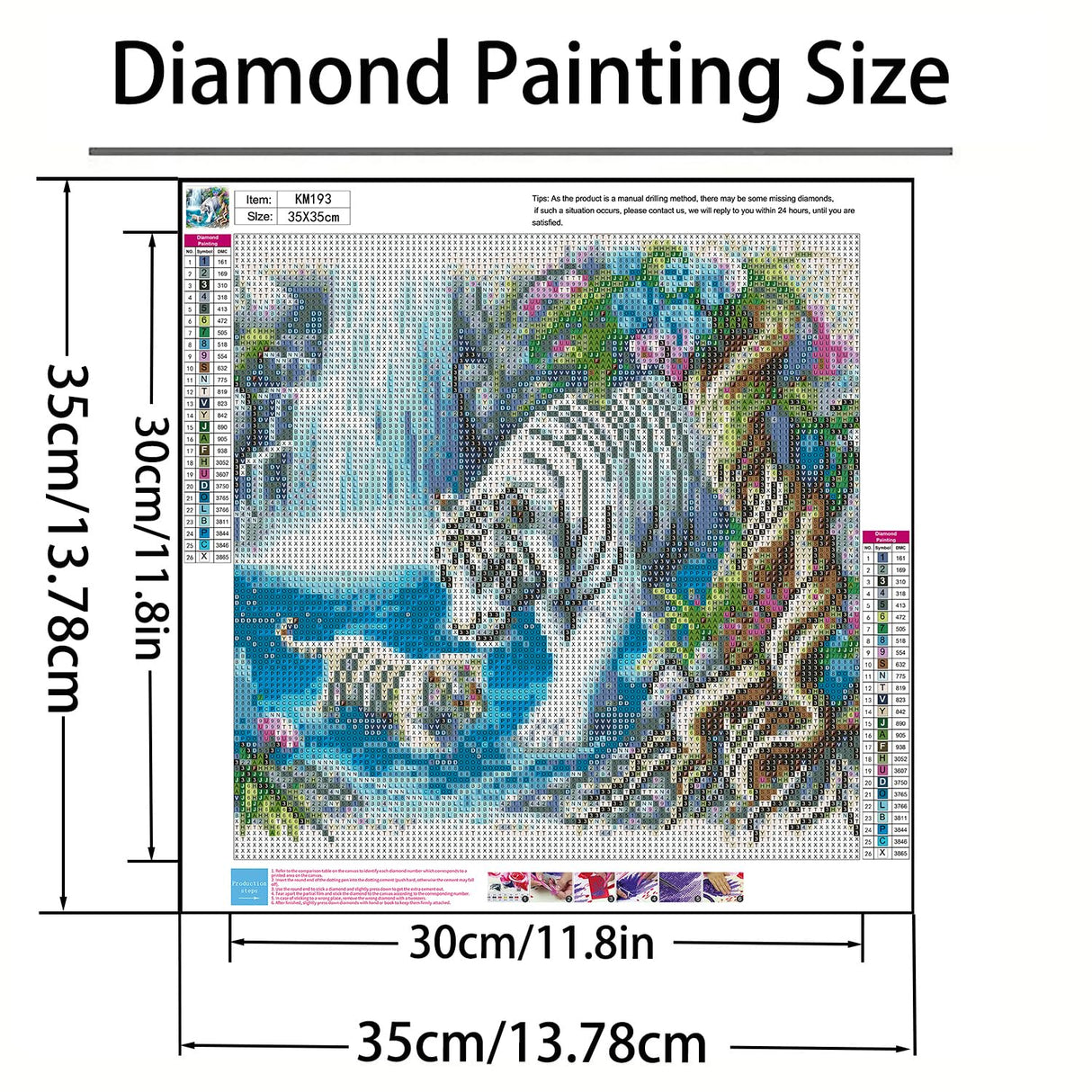 GXGLLPZBY 5D Diamond Paintings Kits for Beginners, Tiger Diamond Arts Kits for Adults, DIY Waterfall Paint by Diamonds, Full Drill Dot Gem Art Painting Kit for Home Wall Decor 13.8x13.8inch GXGLLPZBY