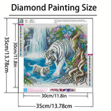 GXGLLPZBY 5D Diamond Paintings Kits for Beginners, Tiger Diamond Arts Kits for Adults, DIY Waterfall Paint by Diamonds, Full Drill Dot Gem Art Painting Kit for Home Wall Decor 13.8x13.8inch GXGLLPZBY