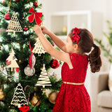 Gerrii 36 Pcs Wood Unfinished Christmas Tree Crafts Wooden Christmas Tree Cutouts Ornaments DIY Wooden Crafts Tree Shape to Paint for Christmas Hanging Decorations Home Winter Tree Decor Gerrii