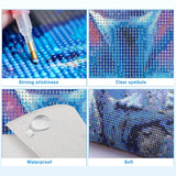 MXJSUA Dolphins DIY Diamond Painting by Number Kits for Adults, Sea World 5D Round Drill Diamond Gem Art Painting Picture Arts Kits Craft for Home Wall Decor 12x16 Inch MXJSUA