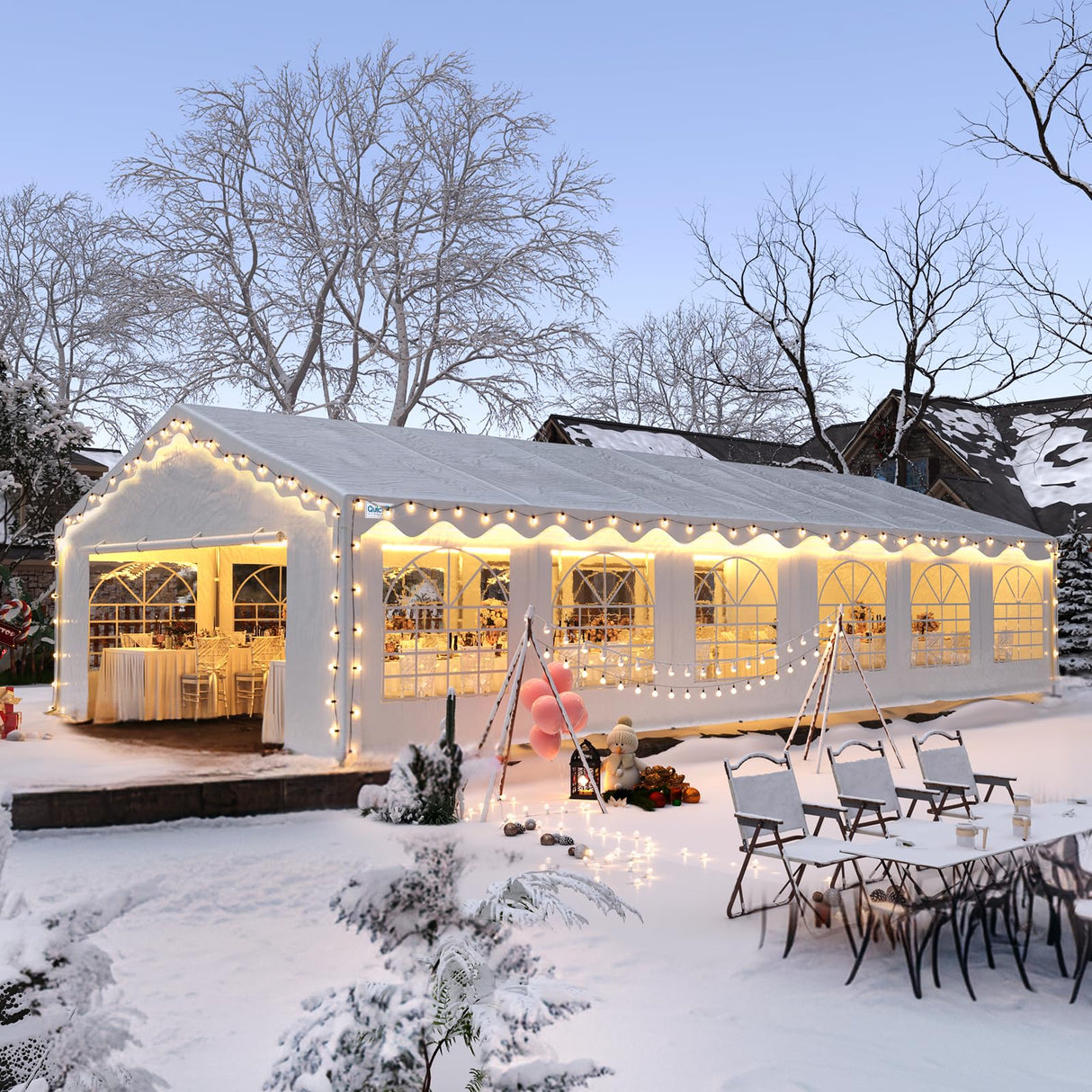 Quictent 20x40 Party Tent Heavy Duty Upgraded Galvanized Outdoor Canopy Tent Carport Wedding Event Shelter Wedding Tents for Parties with Storage Bags Quictent