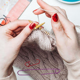 12pcs Knitting Stitch Holders, Handy Yarn Stitch Holder Versatile Knitting Crochet Hook Practical Knitting Needle Holders Colorful Crochet Stitch Holders for Quilting Sewing Knitting (6 Sizes) lasuroa