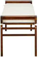 Christopher Knight Home Nelson Wood Bench with Cushion, Rich Mahogany Christopher Knight Home