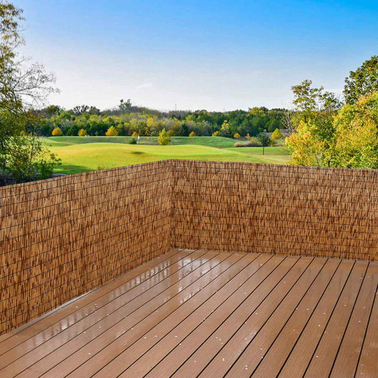 DearHouse Natural Reed Fencing, Eco-Friendly Reed Fence, 3.3 feet High x 13.3 feet Long, Reed Screen for Garden, Privacy DearHouse