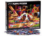 Vermont Christmas Company Puppy Picasso Jigsaw Puzzle 1000 Piece Vermont Christmas Company