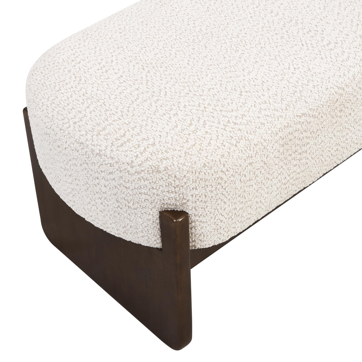 Christopher Knight Home Arden Minimalist Style Rectangular Loop Yarn Fabric Ottoman Bench, Rubberwood Frame, Entryway Bench, Living Room Sofa Extra Seat, End of Bed Footstool, Beige+Brown Christopher Knight Home