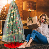 PROWEE All Purpose Use Jumbo Christmas Tree Removal Bag Extra Large 6ft width by 9 Feet Tall Christmas Tree Storage Bag Clear Waterproof Christmas Tree Bag for Upright Storage PROWEE