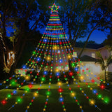 Onory 23FT Christmas Outdoor Waterfall Star String Lights, 860 LEDs, 8 Modes, Waterproof for Yard, Patio, Party Decorations Onory
