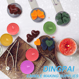 DINGPAI Candle Making Supplies, Complete Soy Candle Making Set Including Candle Make Pouring Pot, Candle Wicks, Wicks Sticker, 3-Hole Candle Wicks Holder, Natural Soy Wax and Spoon DINGPAI