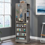 Sauder Pro Series Craft Tower, L: 17.91" x W: 20.08" x H: 57.8", Mystic Oak Sauder