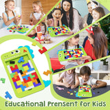 MindPal 40 Pcs Wooden Blocks Puzzles, Jigsaw Puzzles, Dinosaur Wooden Brain Teaser Puzzles IQ Game Toy, Educational Puzzle, Intelligent Tangram 3D Russian Blocks for 3+ Years Old Kids MindPal