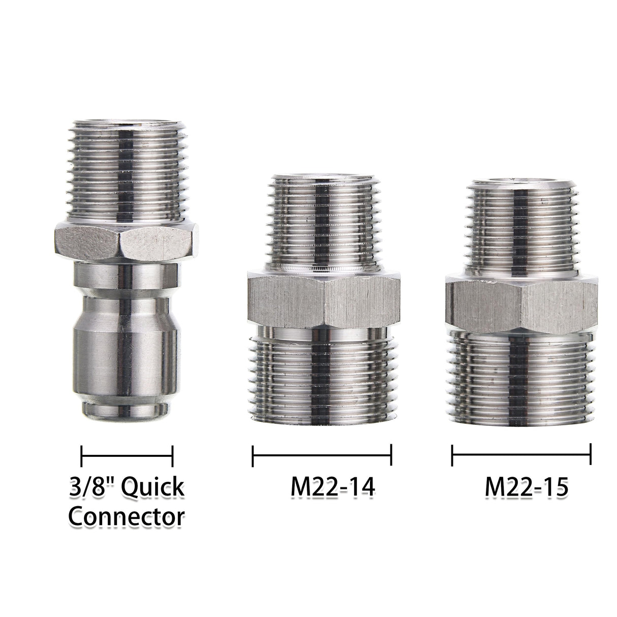 RIDGE WASHER Pressure Washer Gun 5000 PSI, 12 GPM, High Pressure Spray Gun with 1/4" Quick Connector, 3/8'' Quick Connect, M22-14 mm and M22-15 mm Fitting RIDGE WASHER