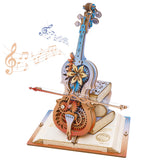 ROKR 3D Puzzles for Adults, Wooden Music Boxes-Cello, Model Kits for Adults, DIY Building Sets for Kids, Birthday Gifts Hobbies for Women Men ROKR