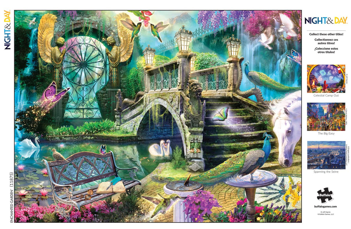 Buffalo Games - Enchanted Garden - 1000 Piece Jigsaw Puzzle for Adults Challenging Puzzle Perfect for Game Nights - 1000 Piece Finished Size is 26.75 x 19.75 Buffalo Games