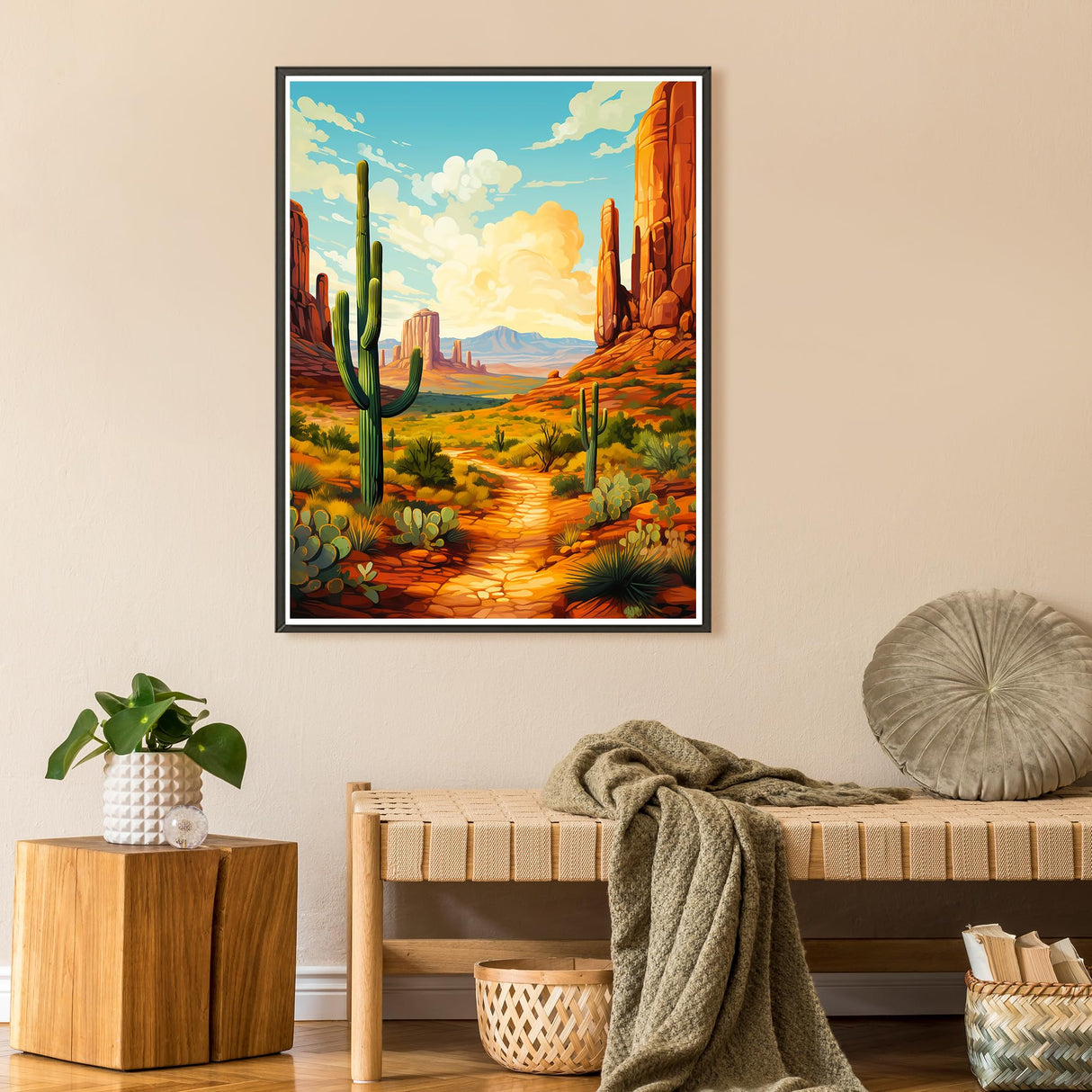 Upigi Landscape Diamond Painting Kits for Adults,Desert Landscape DIY 5D Diamond Painting Kits for Beginners,Round Full Drill Gem Art Crafts Kit for Home Wall Decor 12 x 16 Inch Upigi