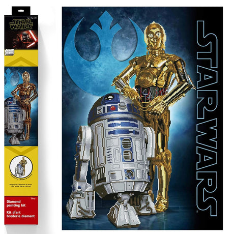 DIAMOND DOTZ Star Wars Droids Diamond Painting Kits for Adults - Diamond Art Kits a Relaxing Creative Craft Kit with Dotz Gems 20x16 DIAMOND DOTZ