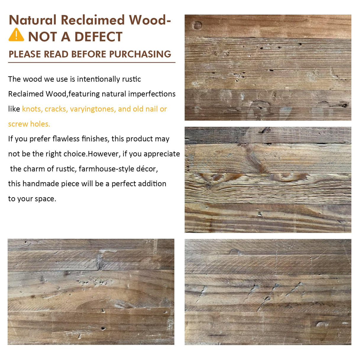 HOKYHOKY Reclaimed Solid Wood Bench, 55" Farmhouse Entryway Bench for Hallway, Kitchen, Dining, Bedroom, Narrow Indoor Bench with Rustic Charm HOKYHOKY