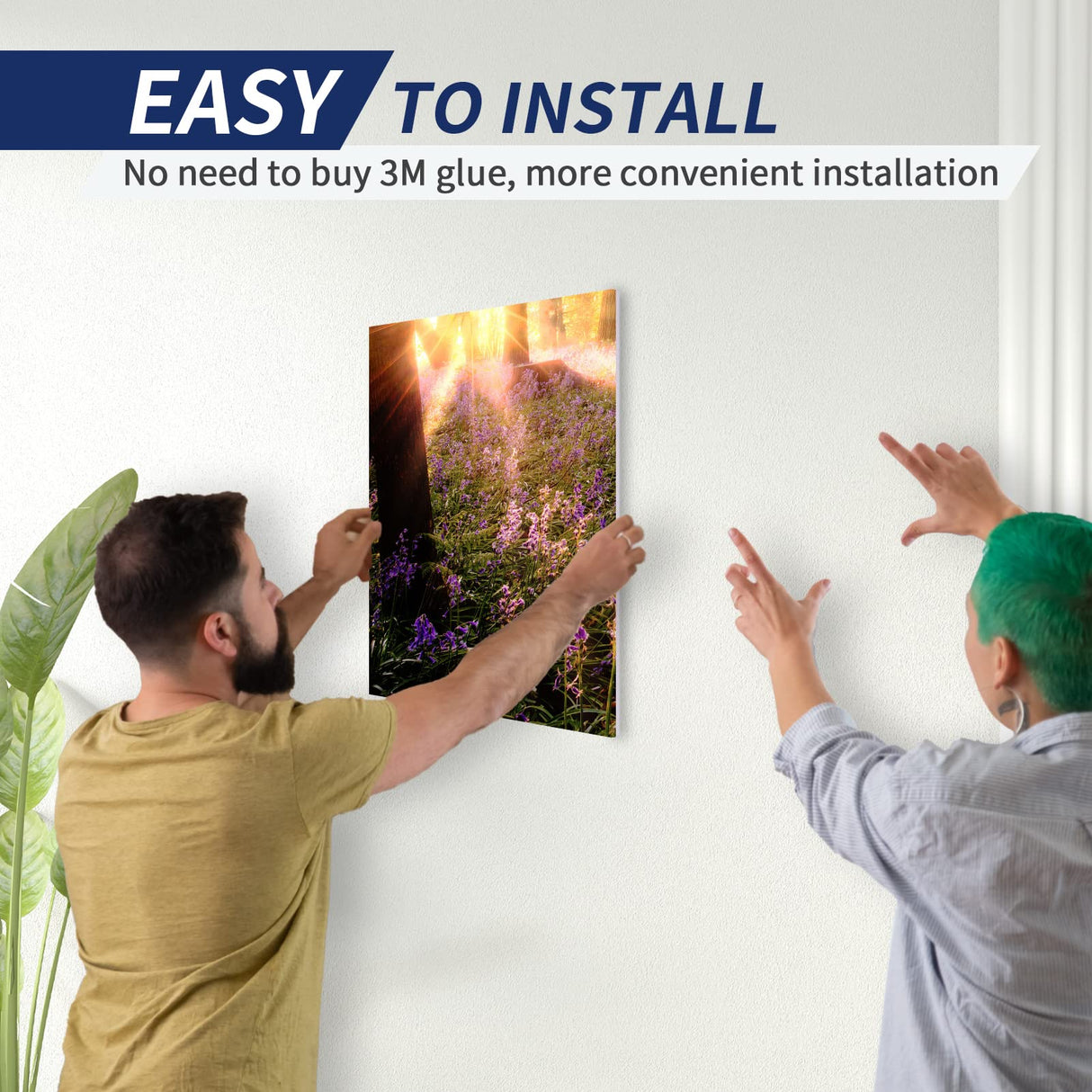 Art Acoustic Panels, 48x32x0.4 Inch, Sound Proofing, Wall Decoration, Suitable for Nature-Inspired Room Soundproofing & Vibrant Aesthetics (Forest Spring), Mollywell Mollywell