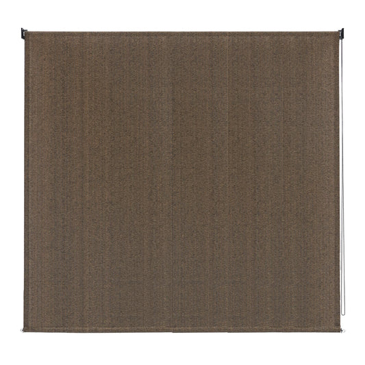 VICLLAX Outdoor Roller Shade Fabric for Porch Gazebo, Patio Blinds Roll Up Shade (8' W X 8' L), Mocha