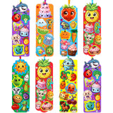 Summer Crafts Kits Kids DIY Bookmark Kit Foam Bookmarks Crafts Art Sets Fruits Sweet Treats Sun Ornaments Stickers for Kids Classroom Activities Rewards Party Favor 24 Pcs Treasure Cove