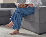 AMERLIFE 172 Inch U Shaped Couch, Modular Sectional Sofa with Storage Console, Oversized Couch with Charging Socket, Grey Comfy Couch AMERLIFE