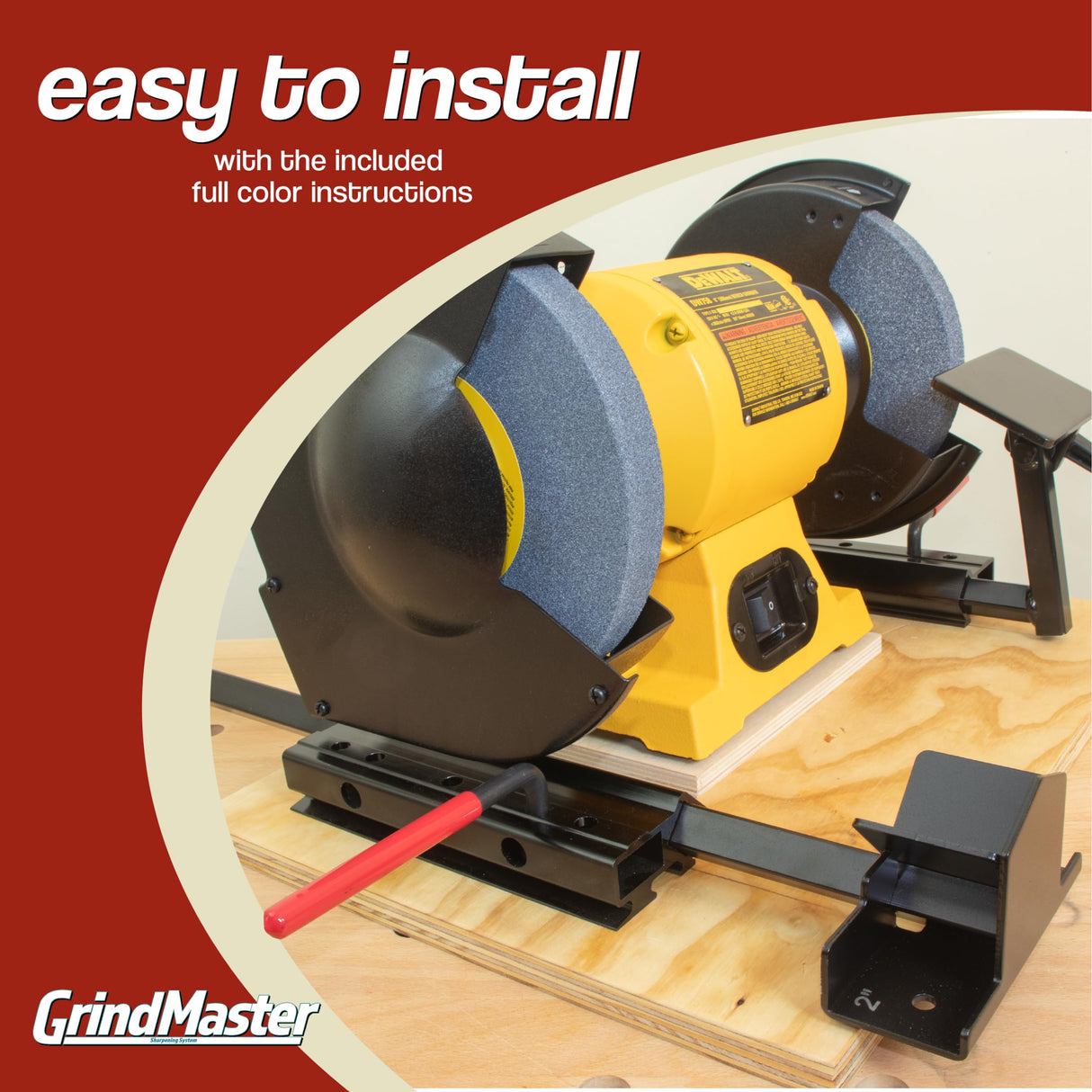 GrindMaster Lathe Tool Sharpening Jig with Quad Setup, Multi-Grind Jig and Two Setup Blocks (for 8" Grinders) Savannah