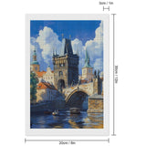 Charles Bridge in Prague Czechrepublic (4) Diamond Painting Kits for Adults DIY Full Square Drill Diamond Art Crafts 8"x12" WoodArtSupply