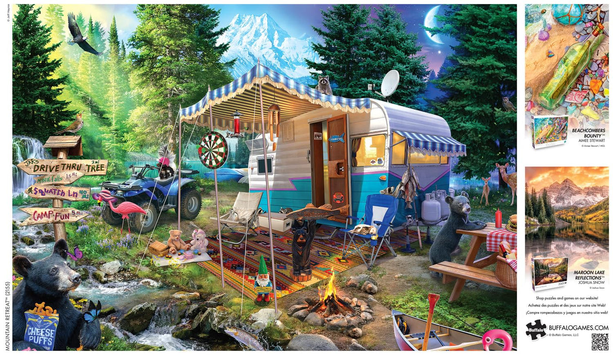 Buffalo Games - Mountain Retreat - 2000 Piece Jigsaw Puzzle for Adults Challenging Puzzle Perfect for Game Nights - Finished Size 38.50 x 26.50 Buffalo Games