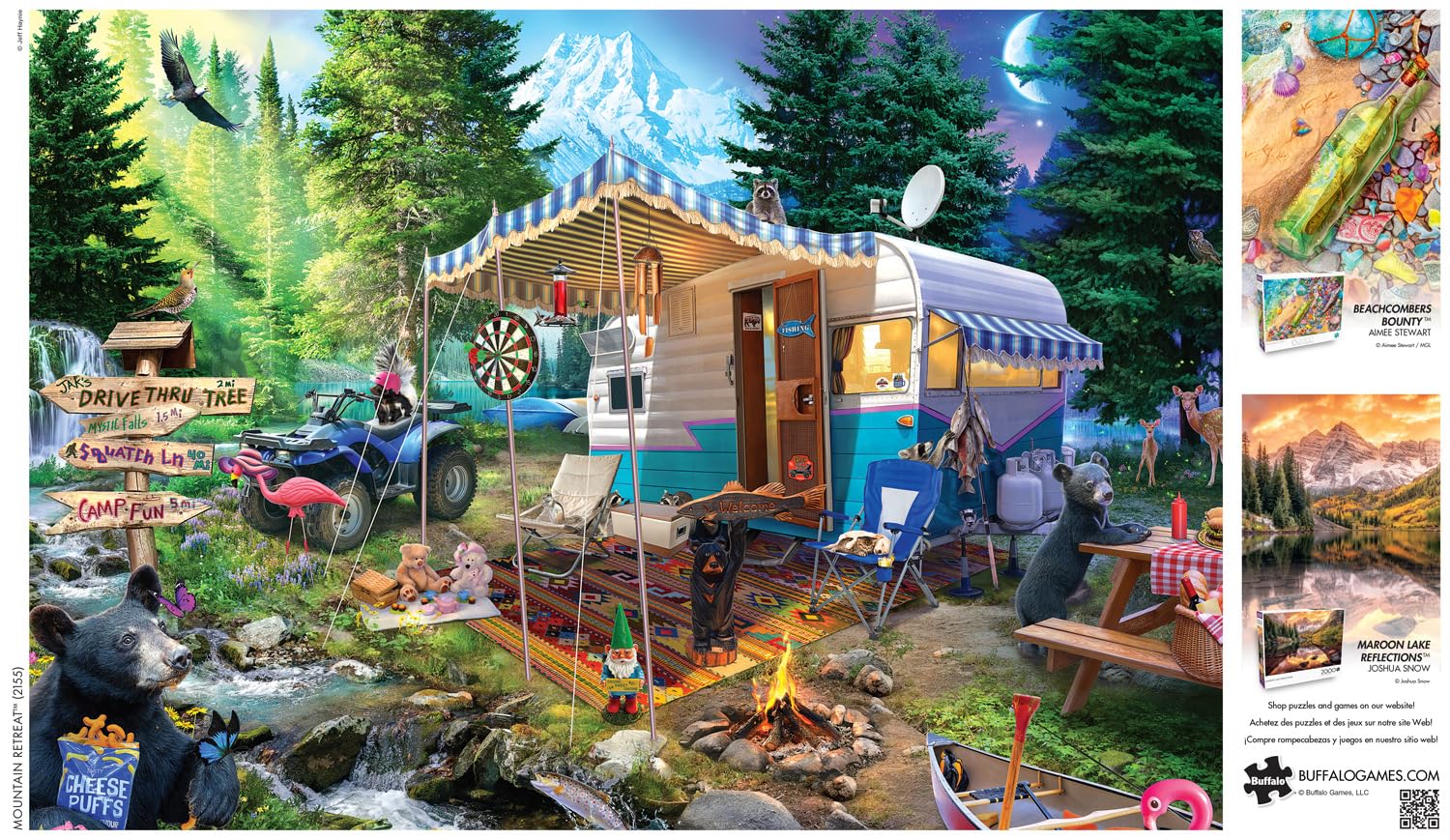 Buffalo Games - Mountain Retreat - 2000 Piece Jigsaw Puzzle for Adults Challenging Puzzle Perfect for Game Nights - Finished Size 38.50 x 26.50 - WoodArtSupply