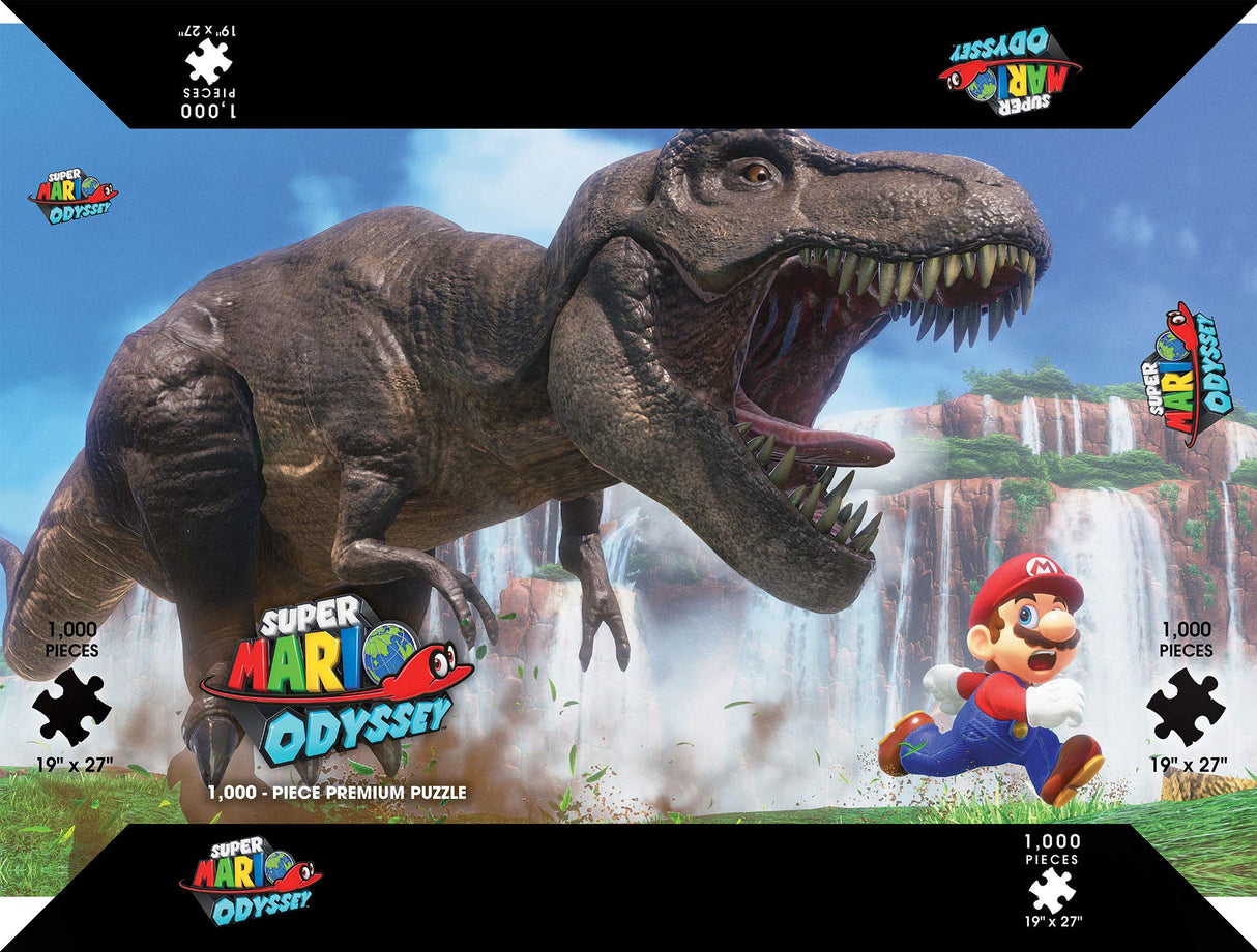 Super Mario Odyssey The Chase 1000 Piece Jigsaw Puzzle | Super Mario Odyssey Video Game Collectible Puzzle | Mario Bros Toys USAOPOLY