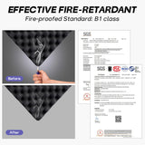 12 Pack Acoustic Panels 16" x 12" x 2", Sound Proof Foam Panels for Wall, High Density Fire Resistant Egg Crate Foam, Noise Dampening Sound Absorbing Soundproof Board for Music Home Studio Starfavor